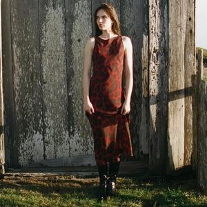 NWOT Realisation Par the Tatiana Red and Black Maxi Dress size XS